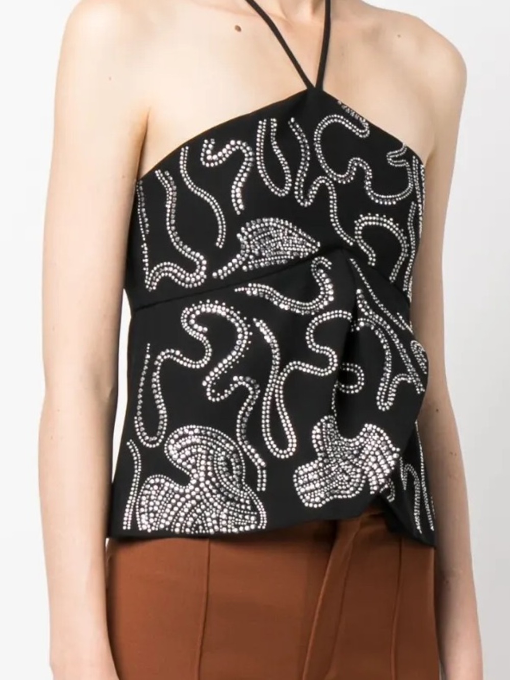 NWT IRO Palila stud-embellished halterneck top